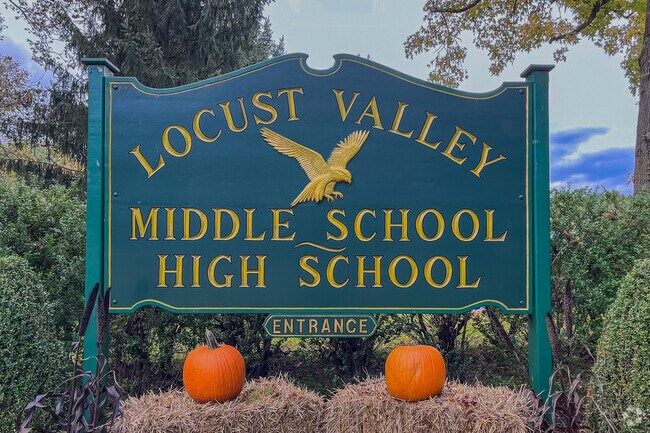Locust Valley Middle School is rated A by Niche and shares a campus with the high school.
