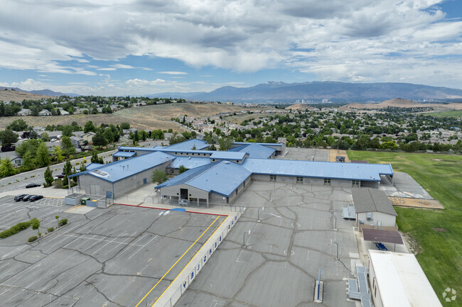 An aerial view of Bud Beasley Elementary School looking South.