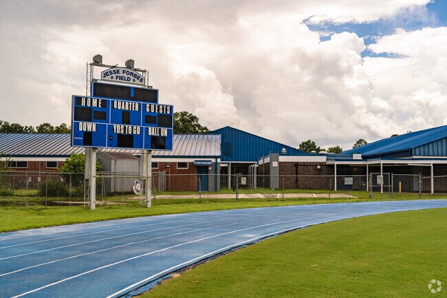 scoreboard and track