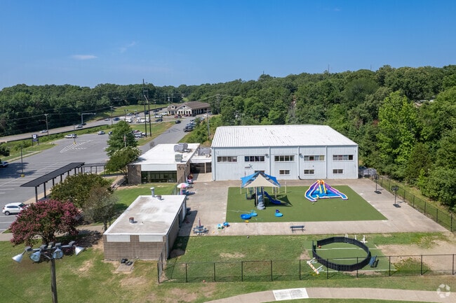 North Little Rock Elementary features a large playground area.