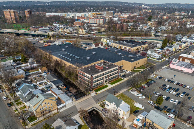 Aerial view of Westbridge Academy and surrounding area