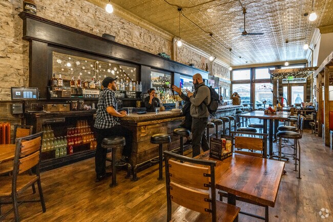 Friends and family gather for a delicious meal at Bogart's.