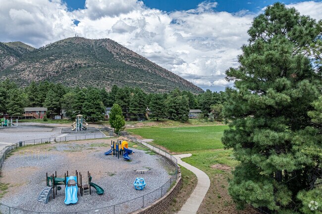 Students enjoy panoramic views of the surrounding mountains at Thomas Elementary School.