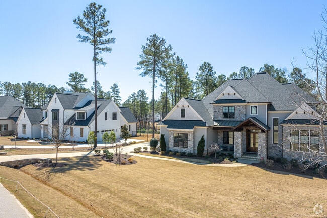 Large yards are typical of subdivisions at Falls Lake