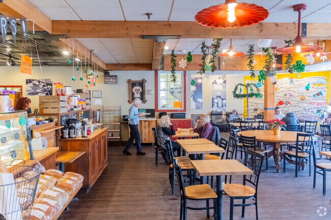 Me & Ollie's in Exeter, where fresh baked goods, rich coffee, and a cozy vibe make every visit feel like home.