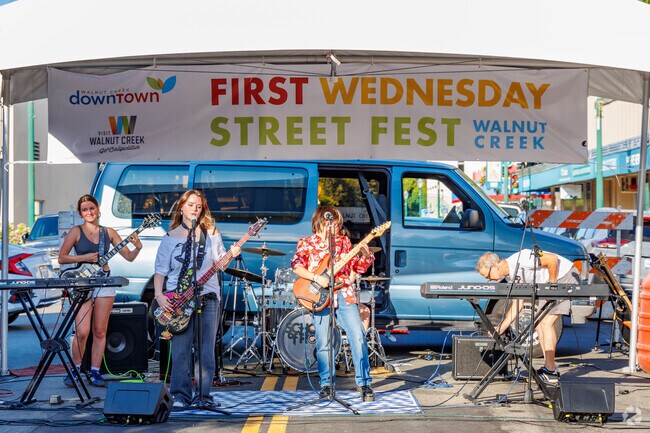 Downtown Walnut Creek First A lively evening unfolds at First Wednesday Street Fest near Diablo Hills.