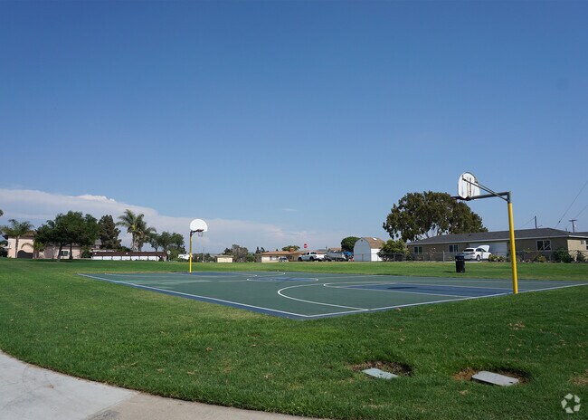 Basketball courts see lots of play at the Los Ninos Park in the Castle Park neighborhood.