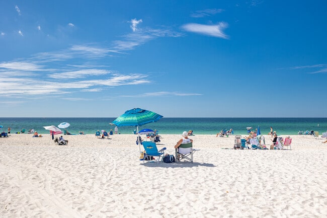 Laurel residents can relax on the white sands at Nokomis Beach.