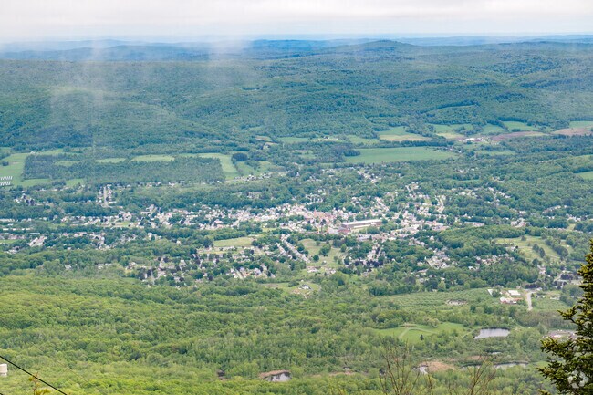 The town of Adams can be seen from the Mount Greylock State Reservation in Adams.
