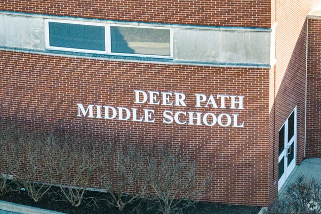Deer Path Middle School features a red brick design.