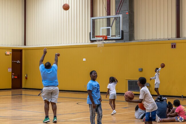 M L King Park in Columbia has an indoor basketball court in the community center.