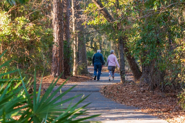 Residents can take beautiful walks around the walking paths in Hilton Head Plantation.