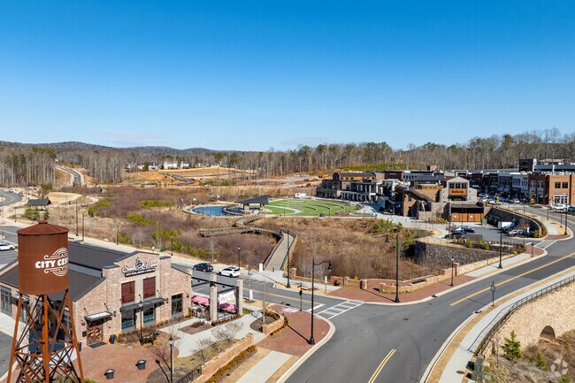 The Cumming City Center, a newly developed mixed-use area, has become a local hotspot for dining and entertainment.