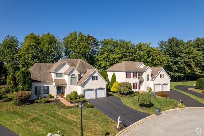A pair of single family homes resting at the end of a cul-de-sac in Fairfax.