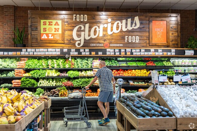Get your fresh produce at Lucky's Market in Wonderland.