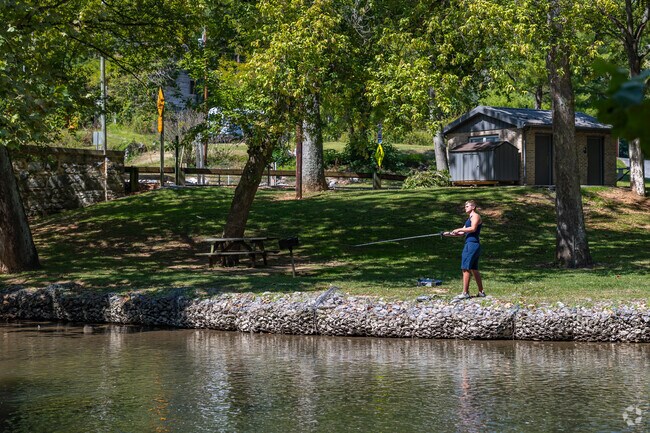 Nothing beats a day fishing on the creek in Devil's Backbone County Park.