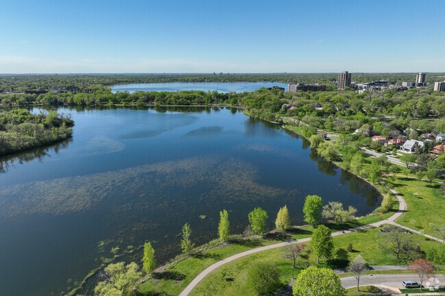 Kenwood is on the shores of Lake of the Isles, which is part of the Minneapolis chain of lakes.