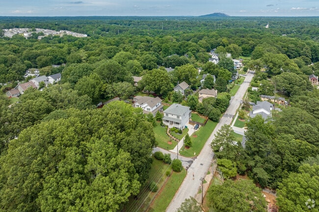 The Scottdale neighborhood sits about 7 miles east of downtown Atlanta.