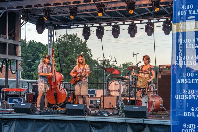 The Pigs and Peaches BBQ Festival features live music for you to enjoy along side the food.