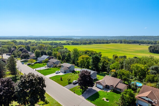 Homes in Saint Paul Park back up to scenic open fields.