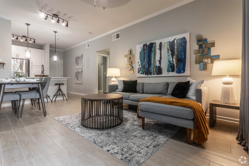 Living Room, Dining Room, and Kitchen