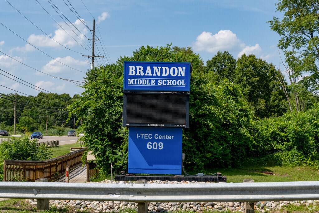 Brandon Middle School sign in Brandon.