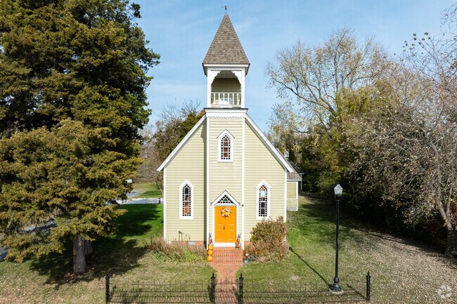 Historic homes, such as this converted church, can be found throughout East New Market.