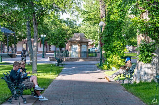 Near North gives you front-door access to historic Santa Fe Plaza’s shops and events.