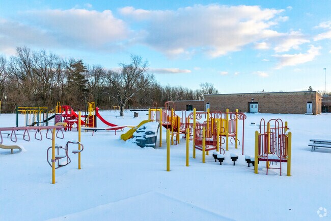 The playground at Emma Murphy Elementary School is a popular destination for the kids.