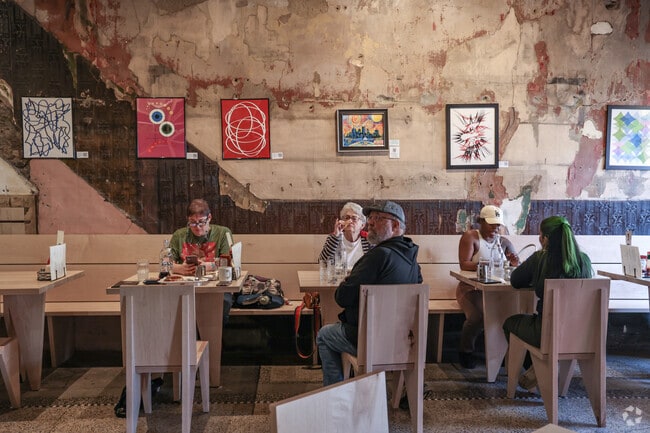 Mount Oliver residents meet up with friends at Brown Bear Bread Cafe in Mount Oliver Borough.