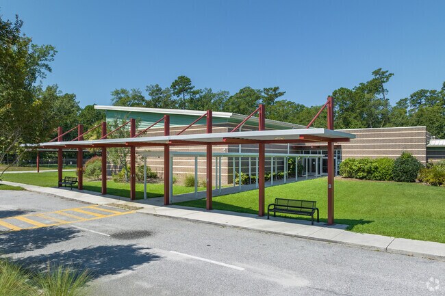 Oakland Elementary School in West Ashley has covered pick and drop off areas.