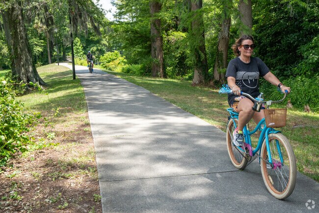 Residents can bike around Greenfield Park, a 190-acre park.