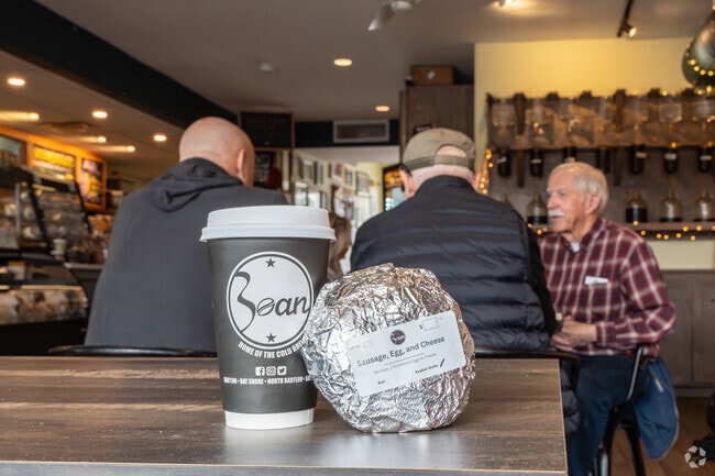 Enjoy a fresh coffee and some breakfast at the Sayville Bean Coffee House.