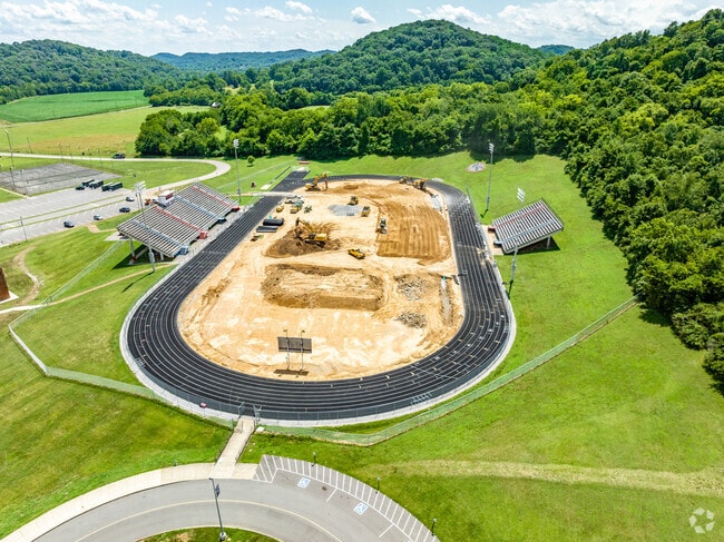 The newly renovated football field at Whites Creek High School in the Northeast Nashville.