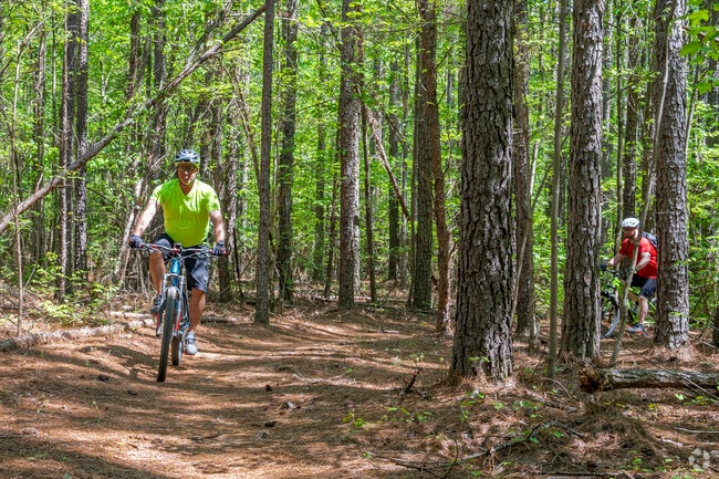 Trails at Charlotte Airline Bike Park alternate traffic directions with even and odd days.