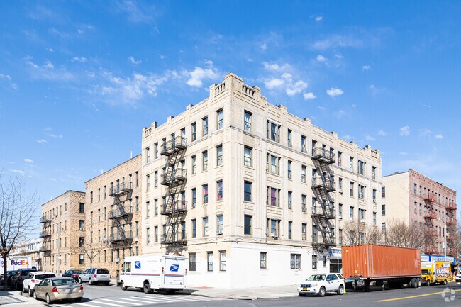 Classic New York City apartment buildings are part of the Housing Stock in Unionport