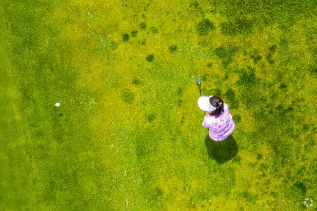 A golfer takes a chip shot at Recreation Golf Course, a popular course to play golf in the area of Central.