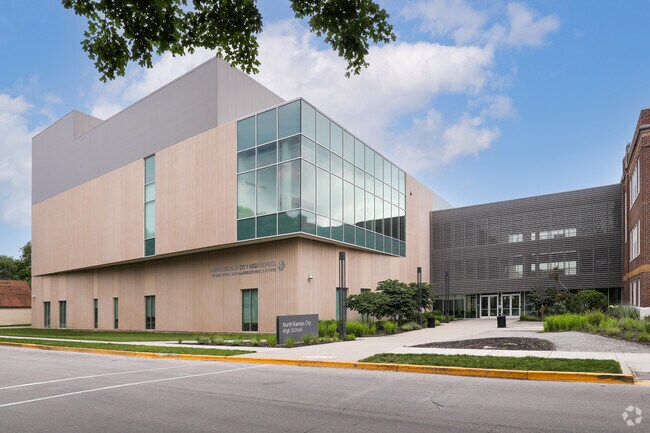 North Kansas City High School is located near the neighborhood of Cooley Highlands.