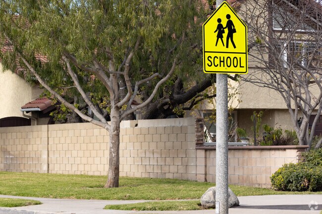 The streets are safe around Courreges Elementary in Fountain Valley.