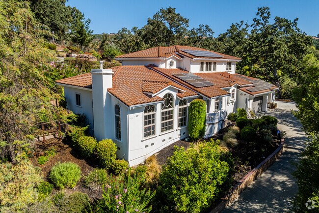 Mediterranean style homes are common in Happy Valley.