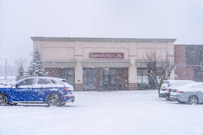 Dishman Hills High School is located off of a main arterial road in Spokane Valley.
