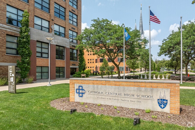 Central Catholic High School in downtown Grand Rapids.