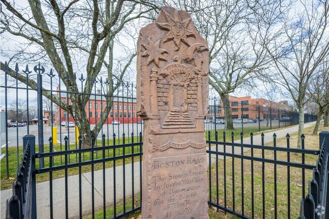 Wait Boston Road Marker can be in front of the Armory Museum in Boston Road.