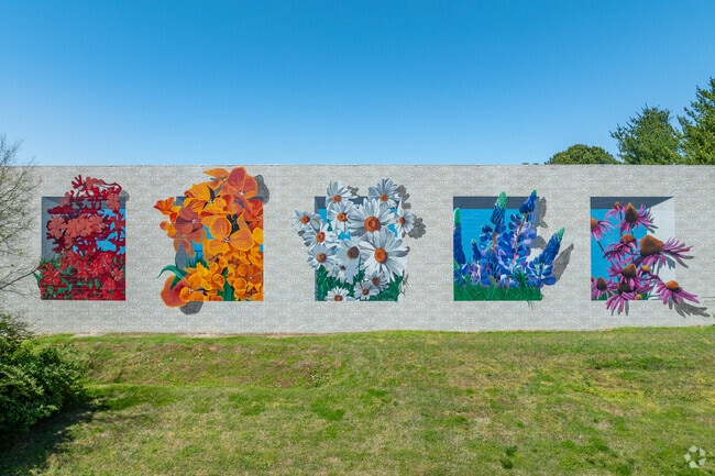 Flower Mural at Avondale Cottages