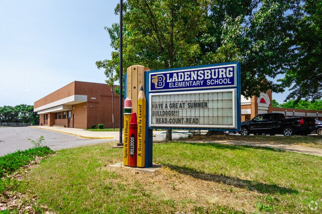 The sign for Bladensburg Elementary School in Bladensburg.