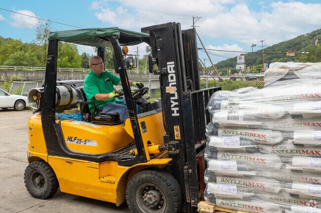 This Big Chimney resident is stocking items for deer feed.