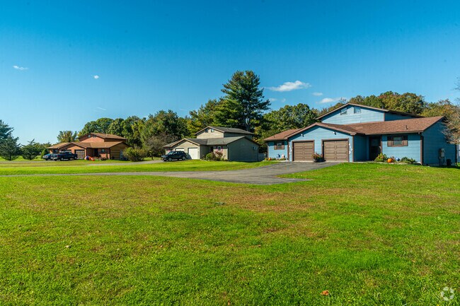 A variety of homes can be found in Montague with large lawns.