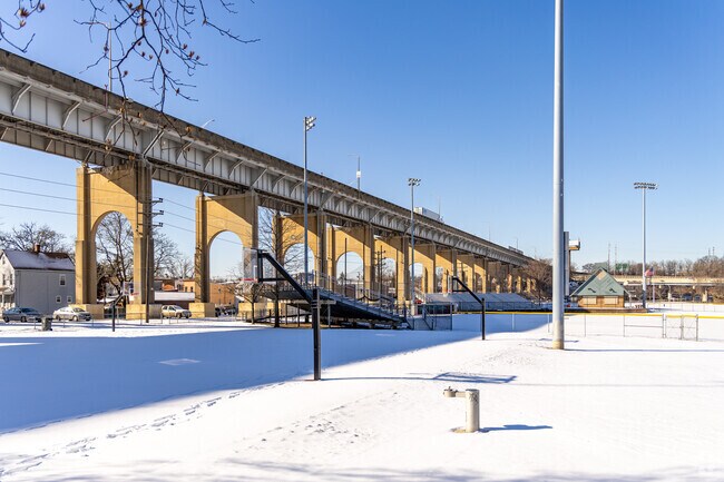 Rudyk Park in Perth Amboy provides a fun-filled environment for families with its playground, basketball court, and baseball field.