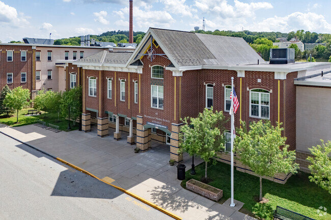 Welcoming and safe, the Woonsocket Middle School is a housed in a modern building.