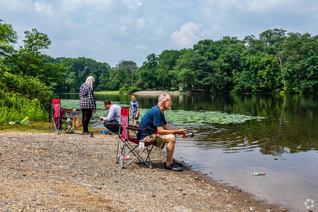Enjoy some leisurely fishing with the family on Farrington Lake in East Brunswick.